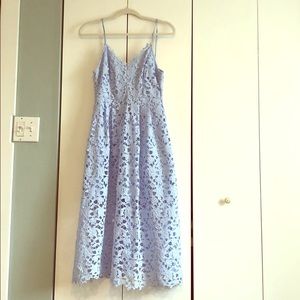 NWT ASTR The Label Periwinkle midi dress